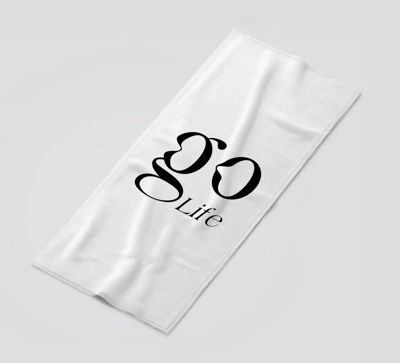 Tipografia semplice Go Life telo mare da YV TYPOGRAPHY