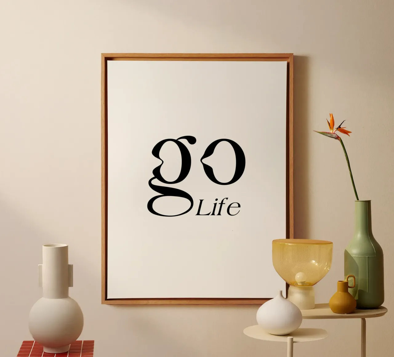 Tipografia semplice Go Life tela da YV TYPOGRAPHY