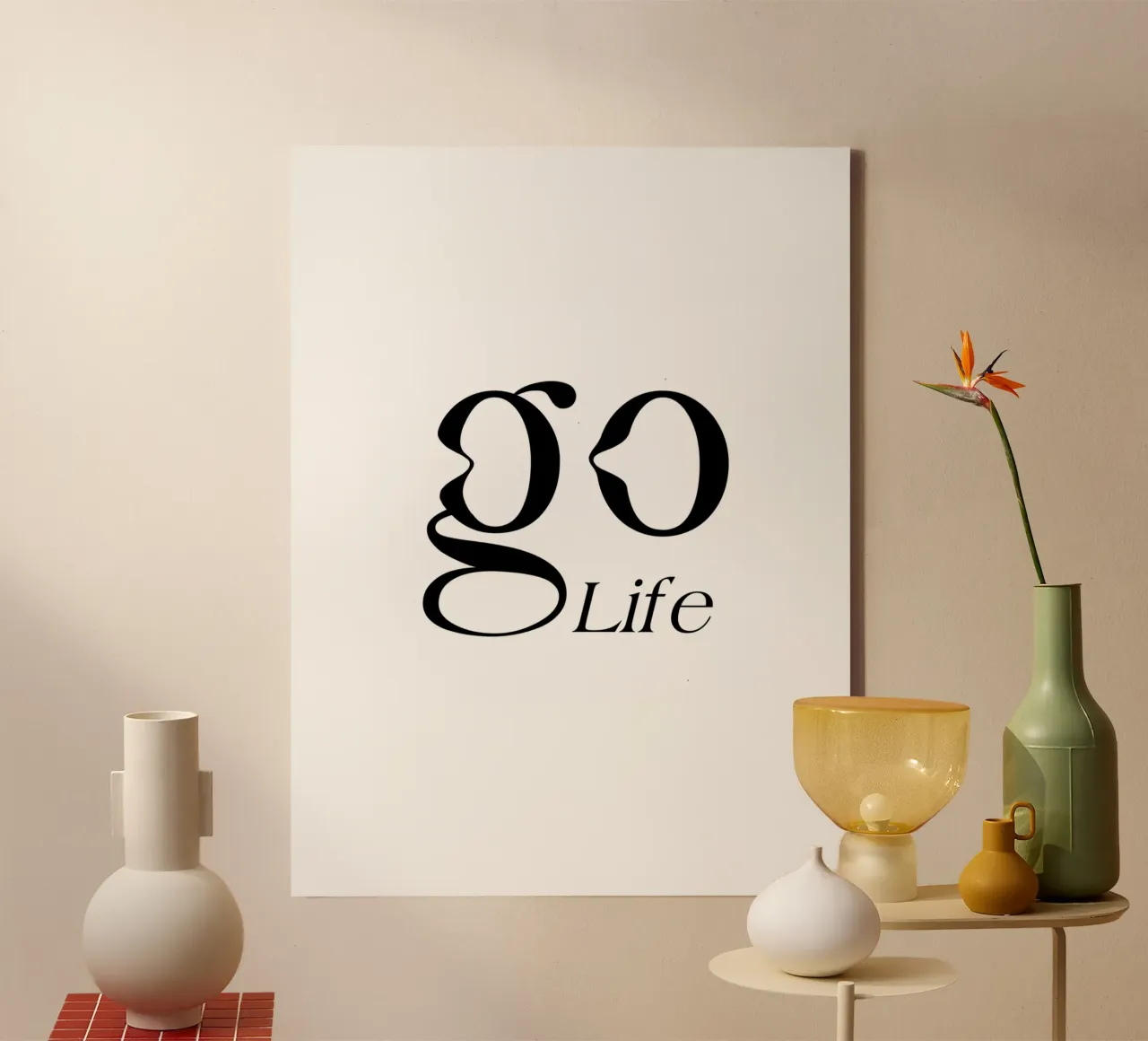 Tipografia semplice Go Life tela da YV TYPOGRAPHY