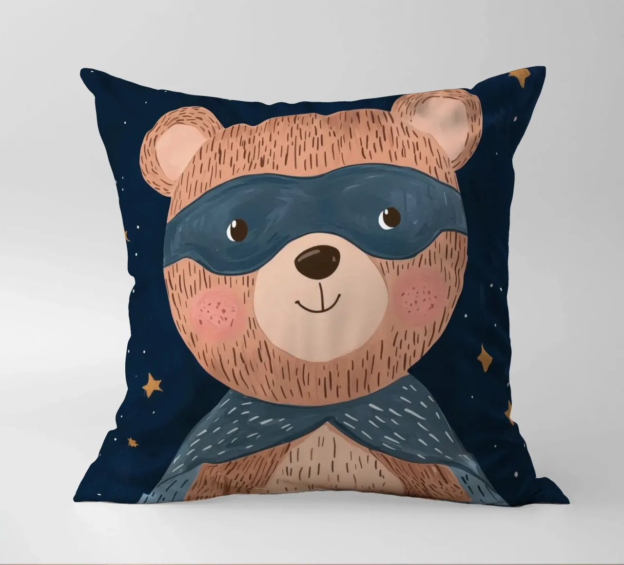 Superhero Bear, Boys Nursery Decor decorative cushion by Little Lola