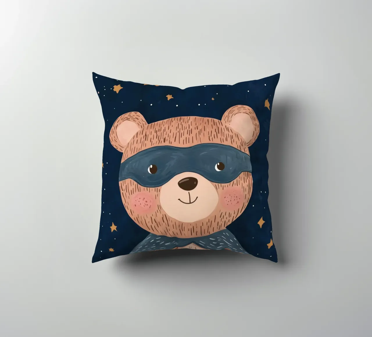 Superhero Bear, Boys Nursery Decor decorative cushion by Little Lola