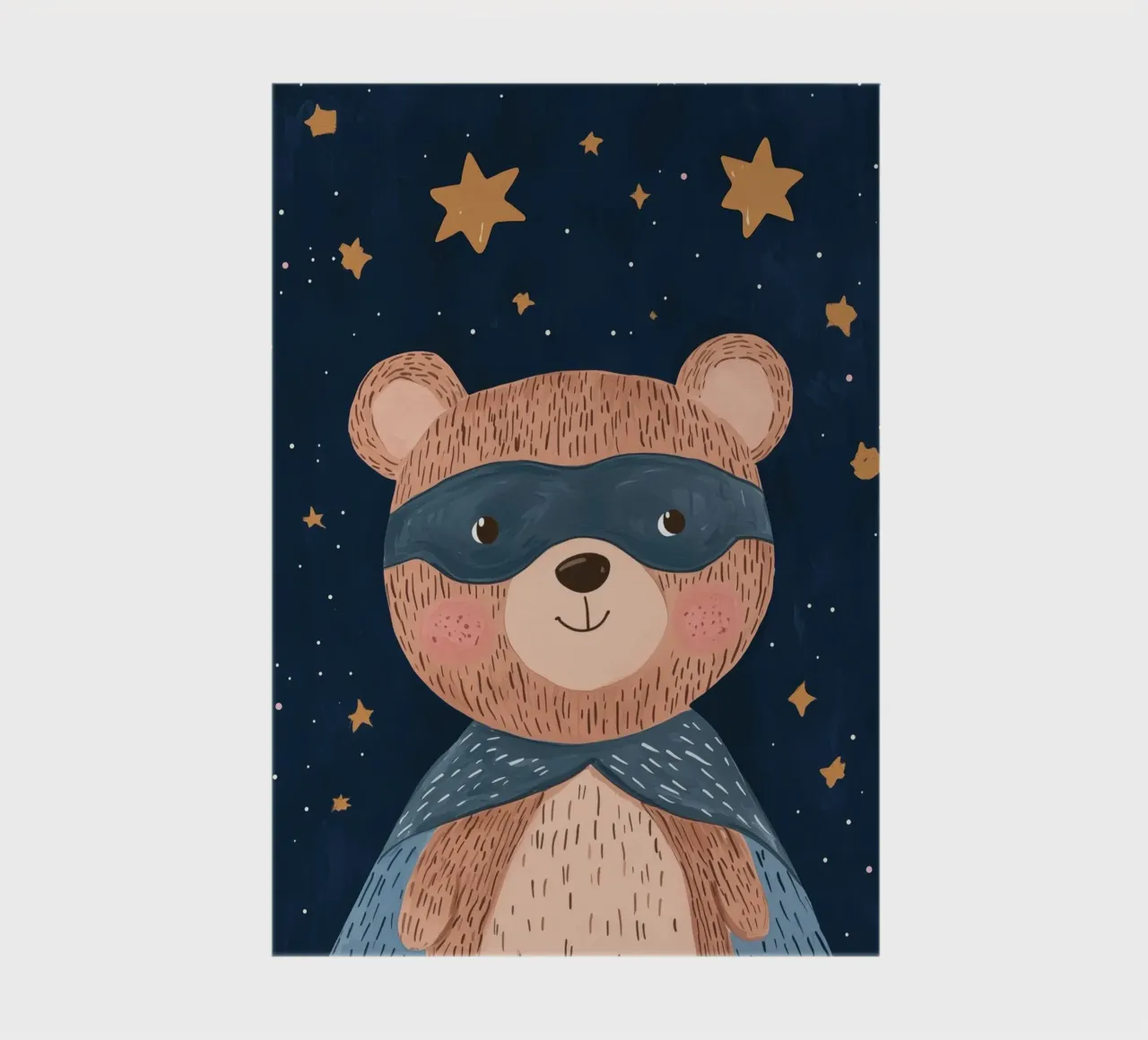 Superhero Bear, Boys Nursery Decor notebook by Little Lola