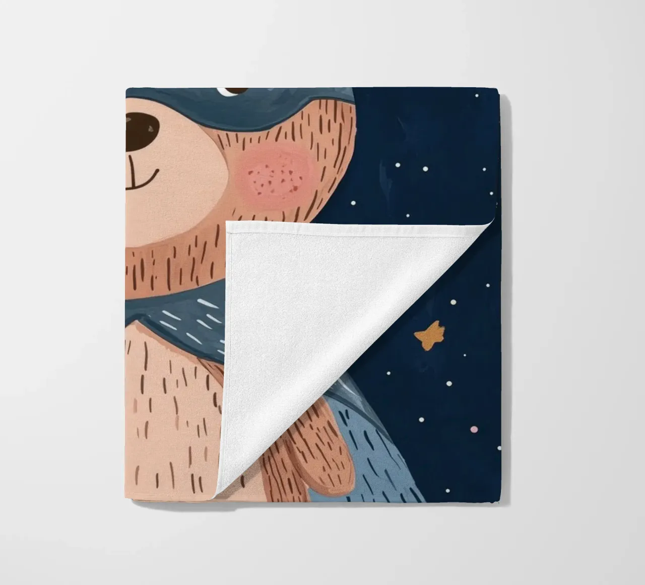 Superhero Bear, Boys Nursery Decor beach towel by Little Lola