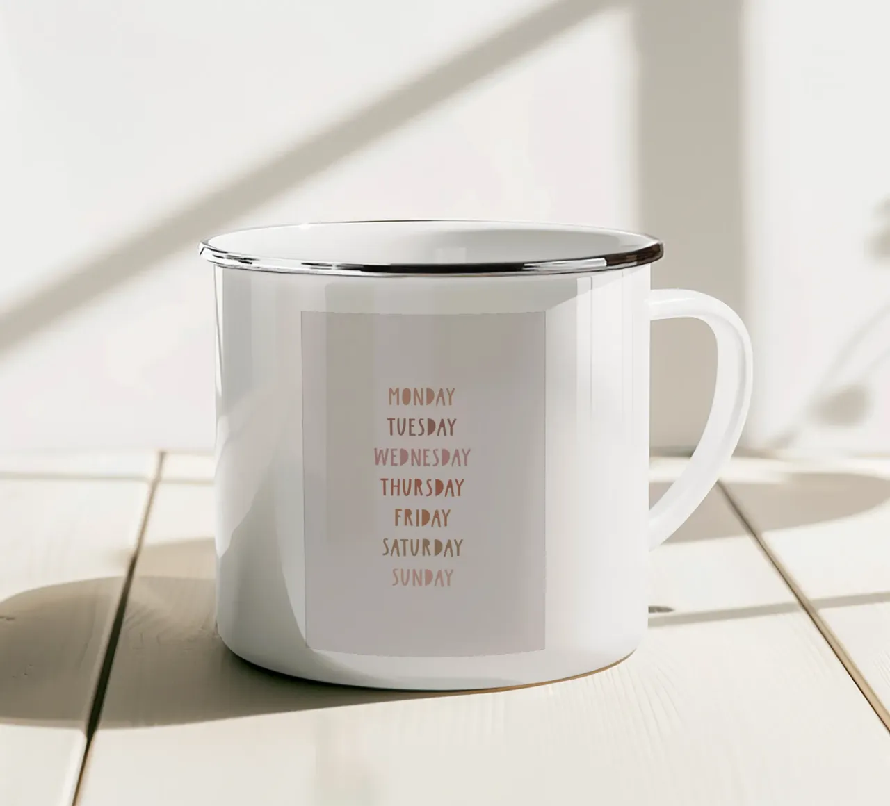 Children's Educational Wall Art, Playroom or Nursery Poster enamel mug by Little Lola