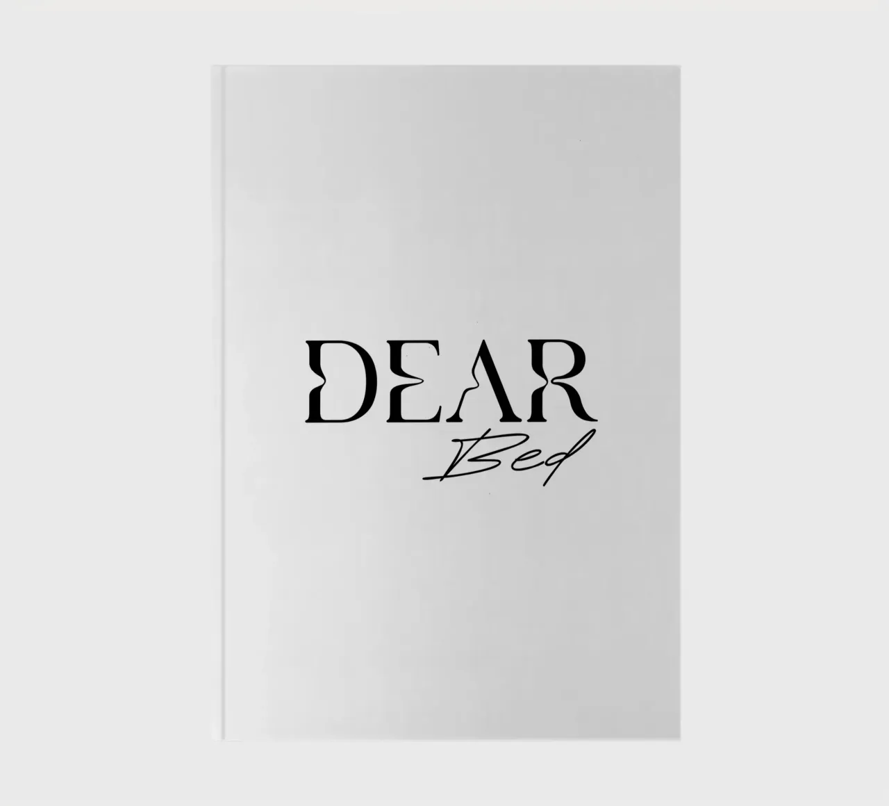 Dear Bed Typography Minimalist Elegant notebook by YV TYPOGRAPHY