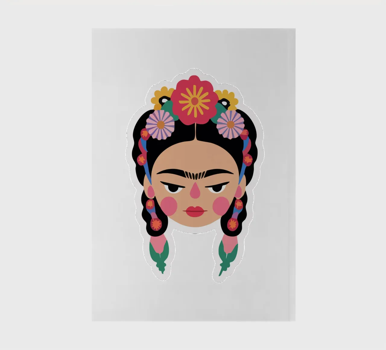 Frida Kahlo Cute Illustration Notizbuch von Hey Vincent