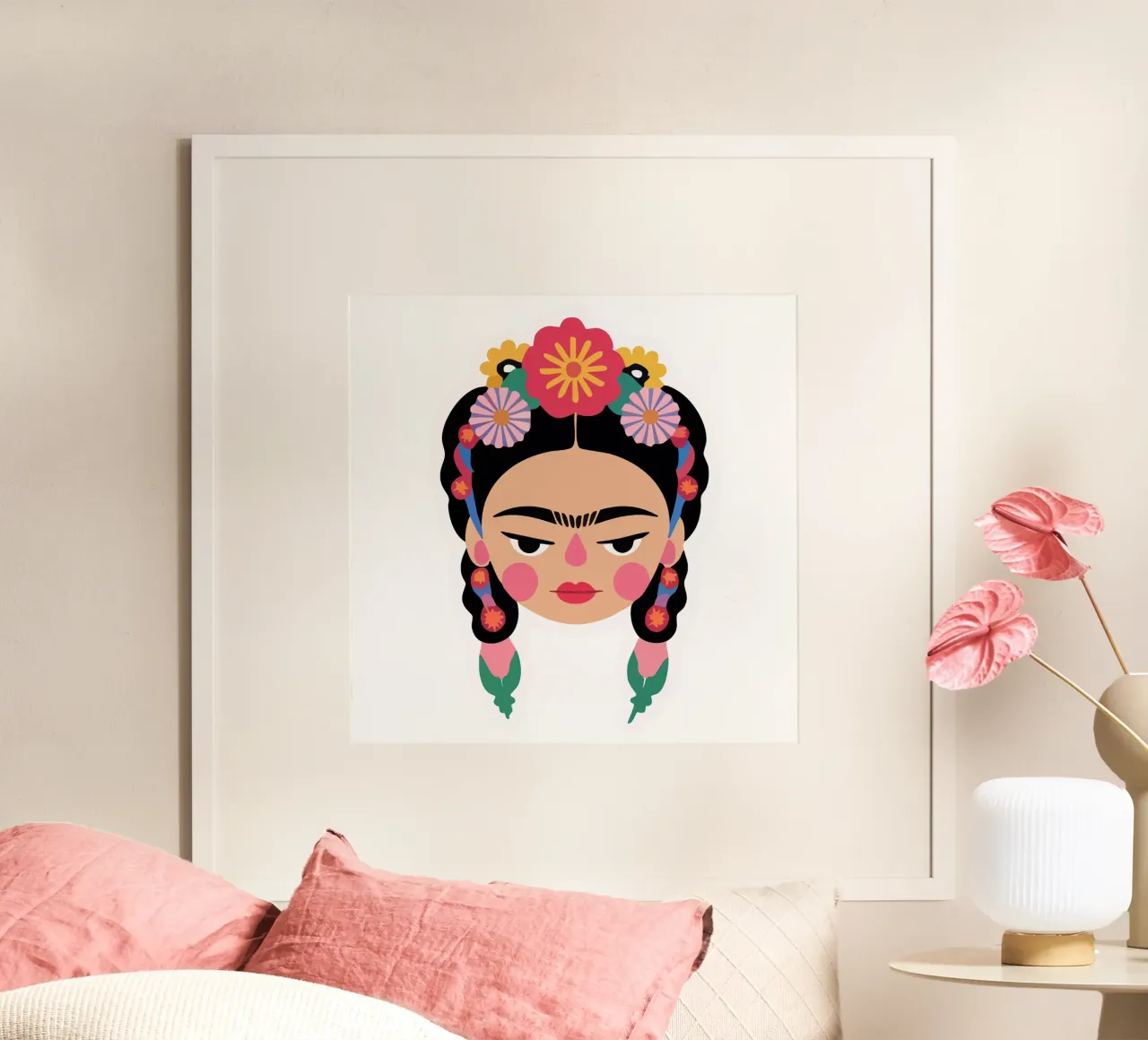 Frida Kahlo Cute Illustration poster da Hey Vincent