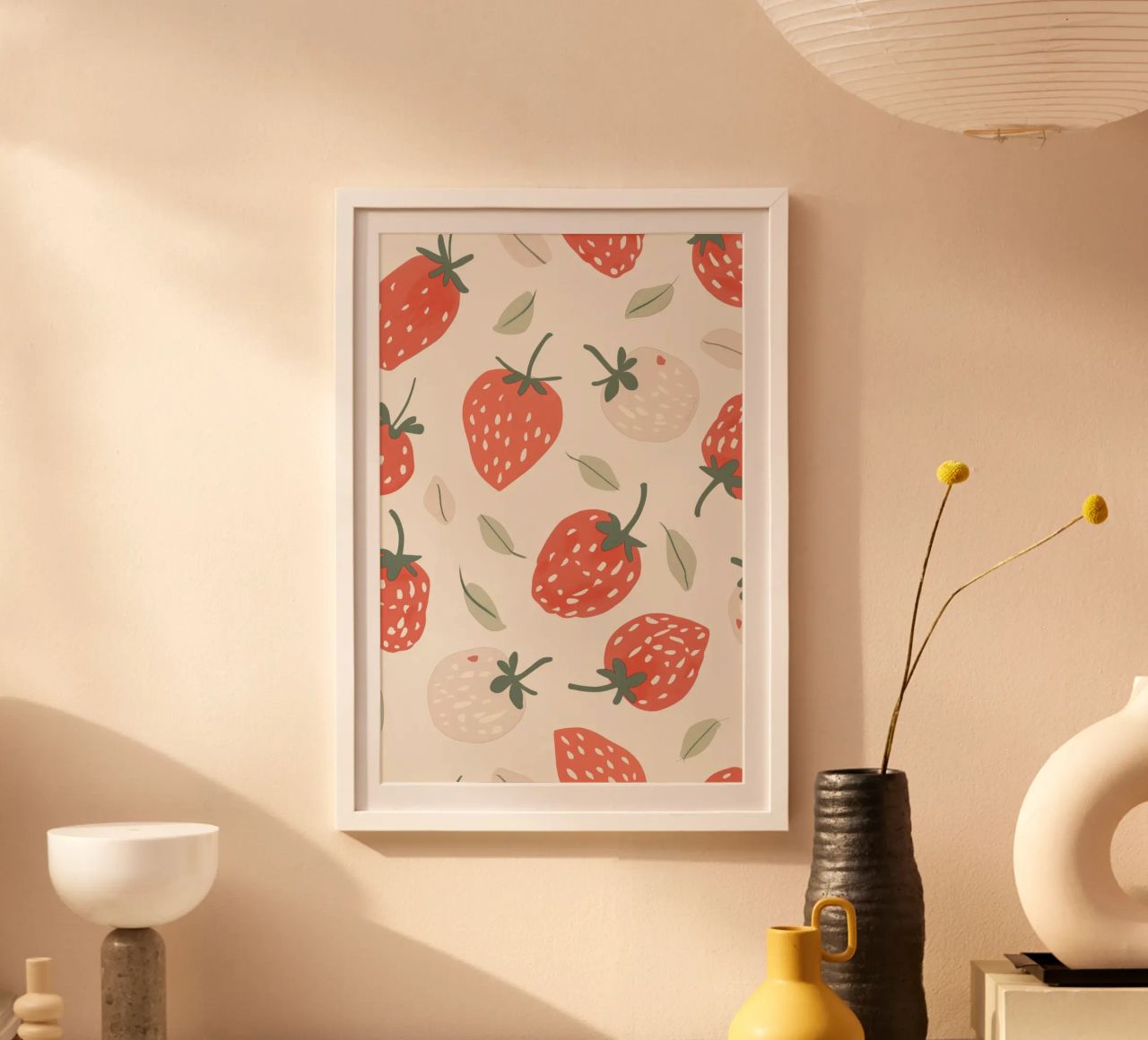 Strawberry Print for Kids Nursery, Children's Playroom decor poster by Little Lola