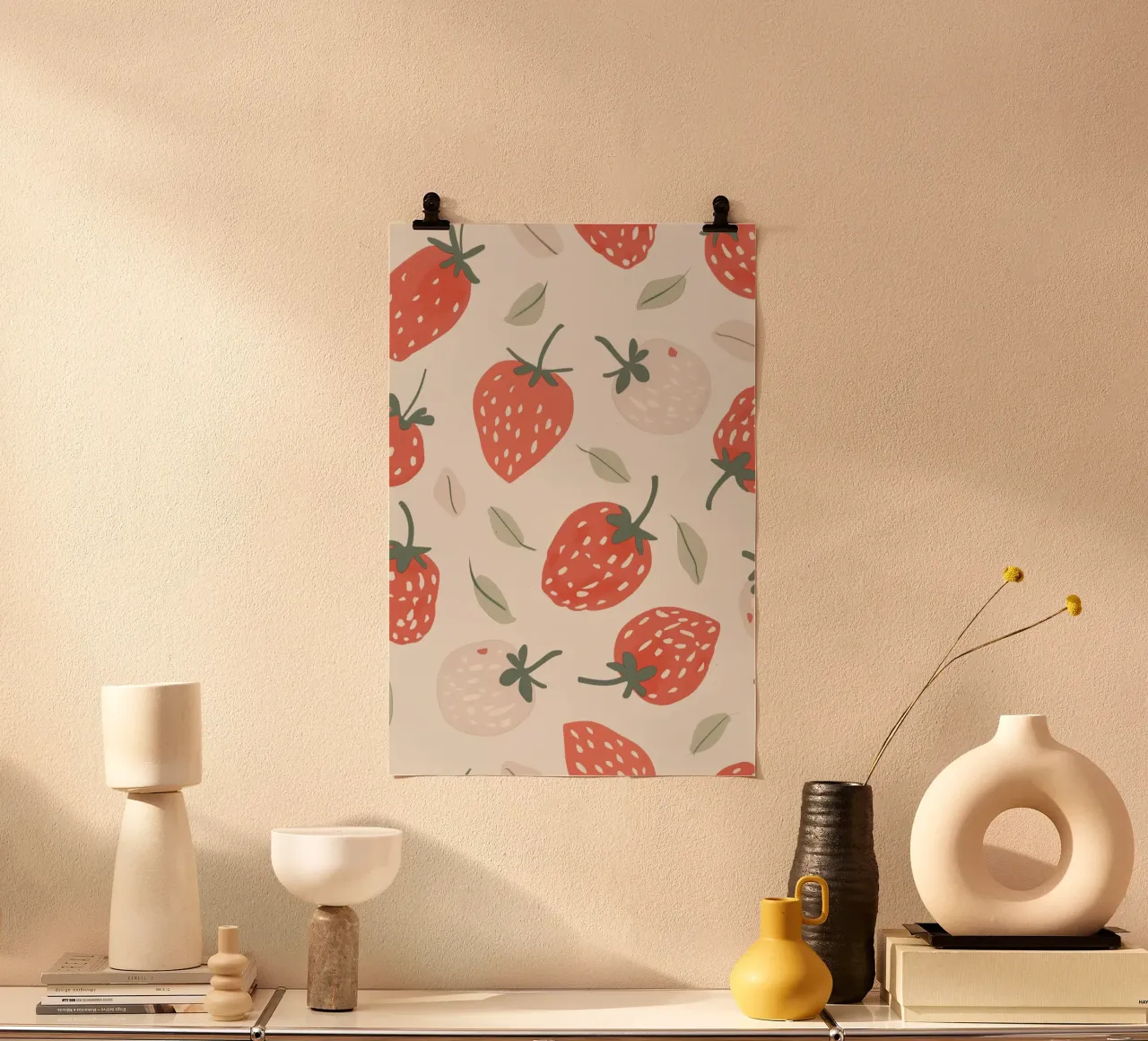 Stampa di fragole per la cameretta dei bambini, arredamento per la stanza dei giochi dei bambini carta hahnemühle da Little Lola