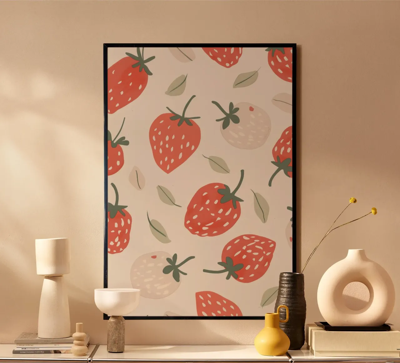 Stampa di fragole per la cameretta dei bambini, arredamento per la stanza dei giochi dei bambini carta hahnemühle da Little Lola