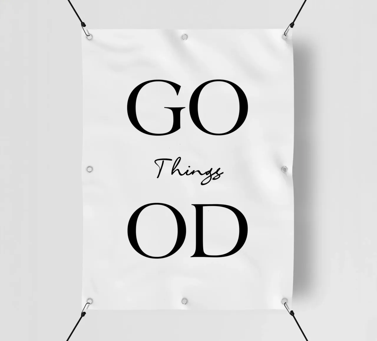 Cose buone Tipografia Moderna Minimalista telo in pvc da YV TYPOGRAPHY