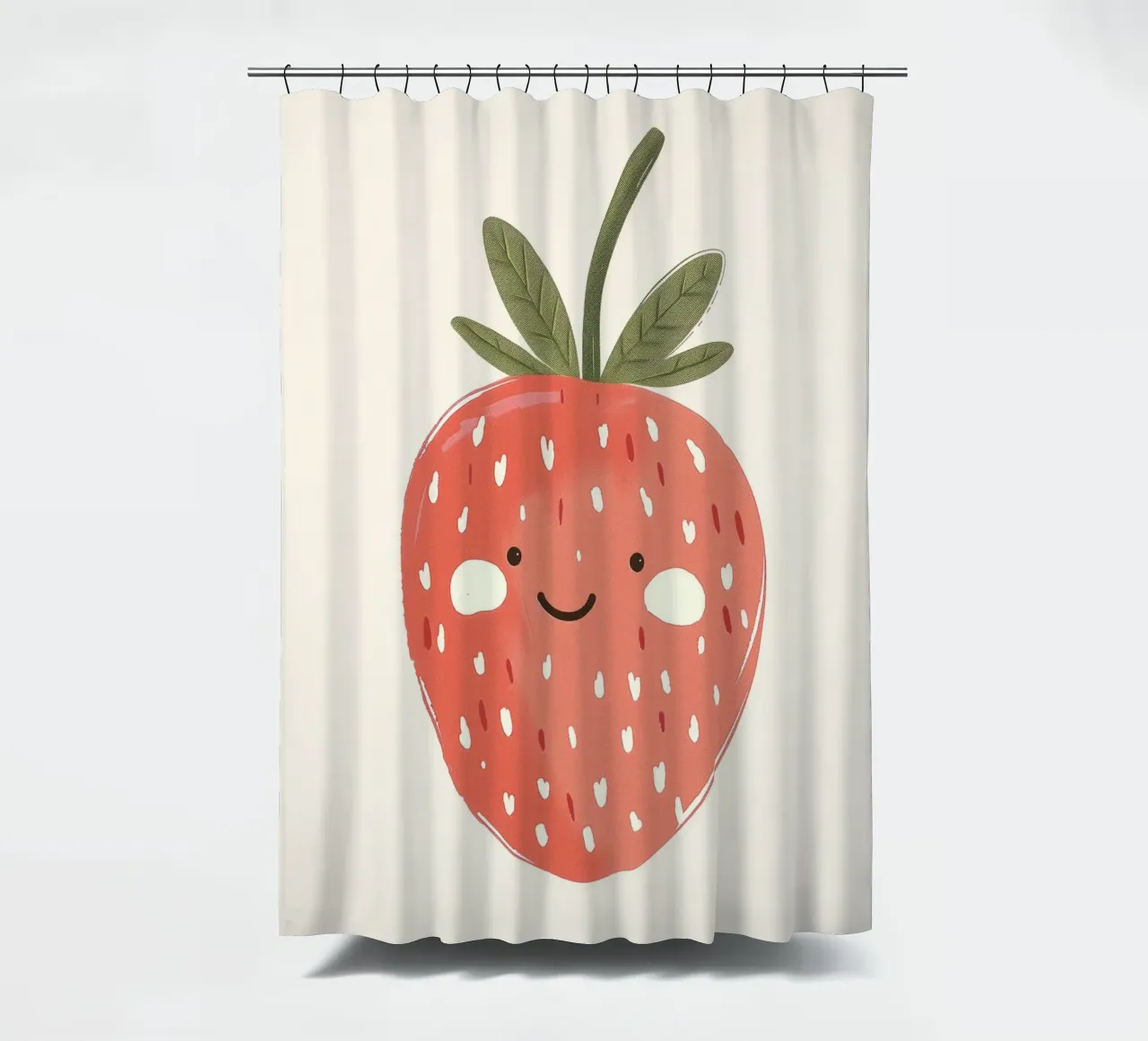 Stampa della fragola felice per la cameretta dei bambini tenda da doccia da Little Lola