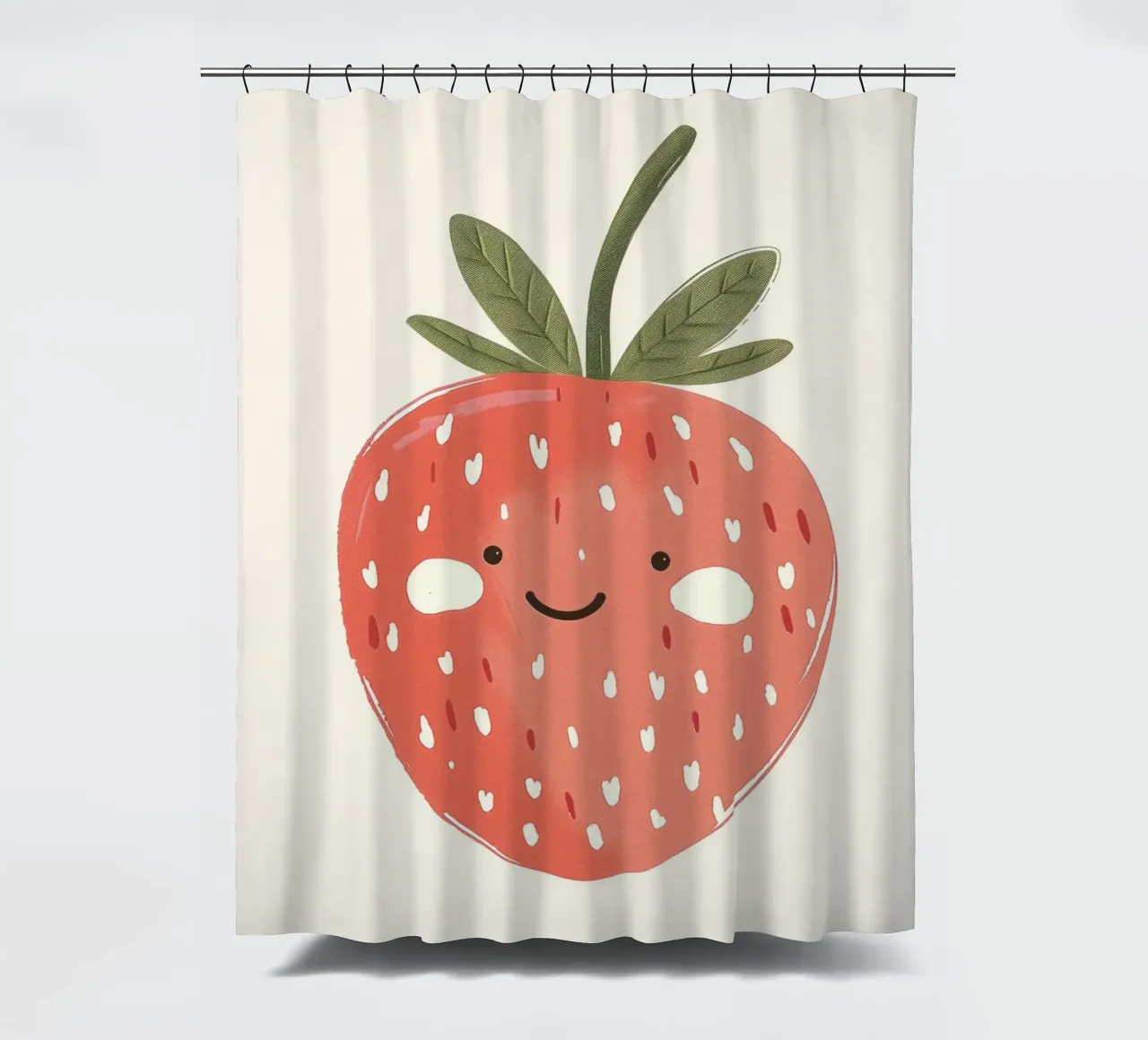 Stampa della fragola felice per la cameretta dei bambini tenda da doccia da Little Lola