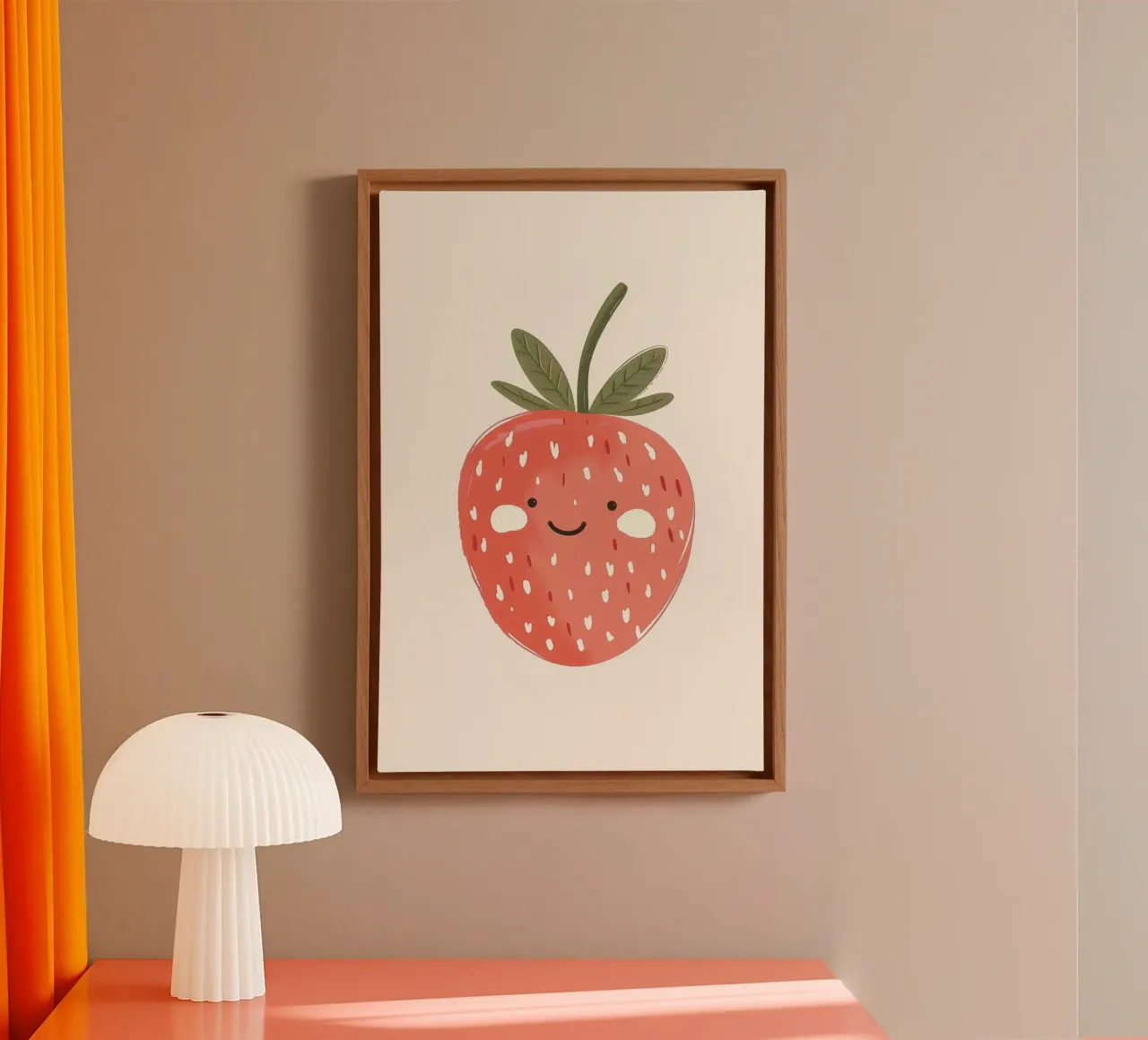 Stampa della fragola felice per la cameretta dei bambini tela da Little Lola