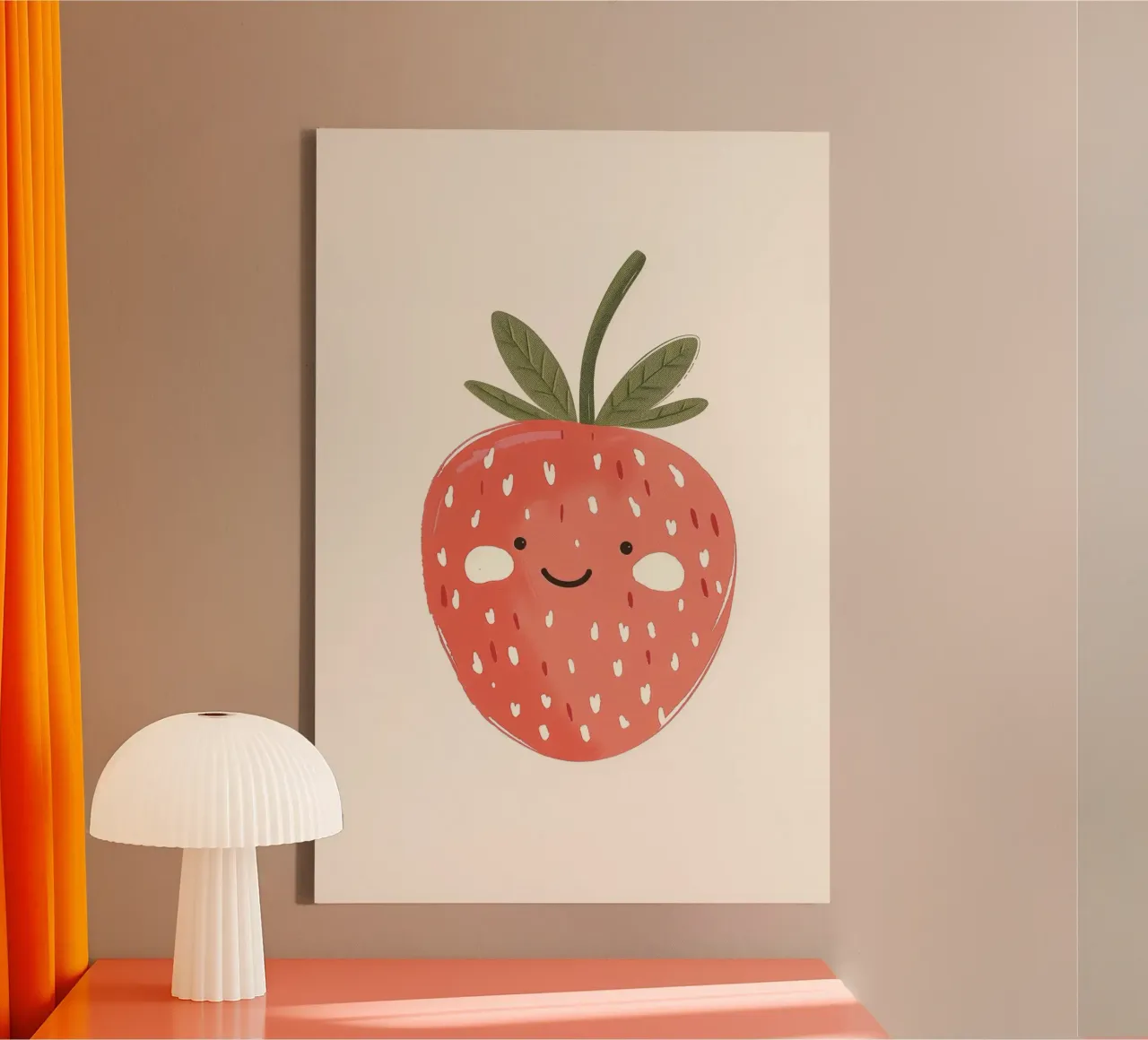 Stampa della fragola felice per la cameretta dei bambini tela da Little Lola