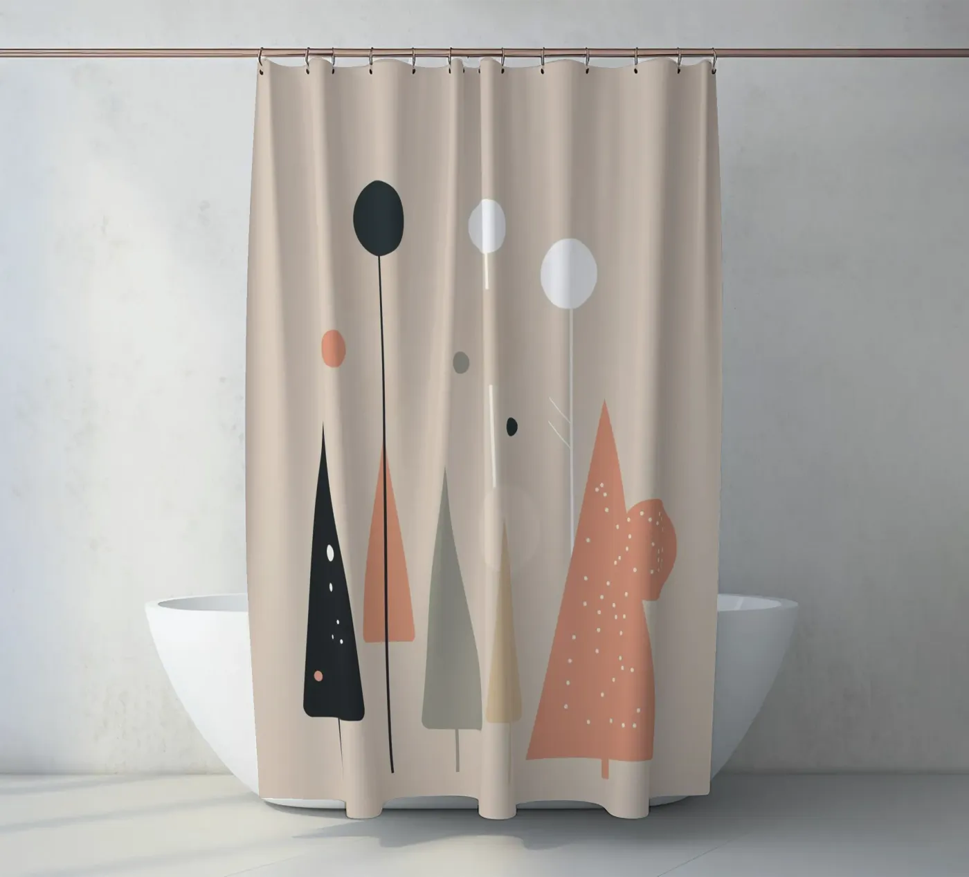 Abstract Trees Duschvorhang von Lena Rudman