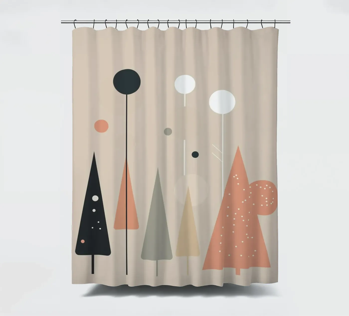 Abstract Trees Duschvorhang von Lena Rudman