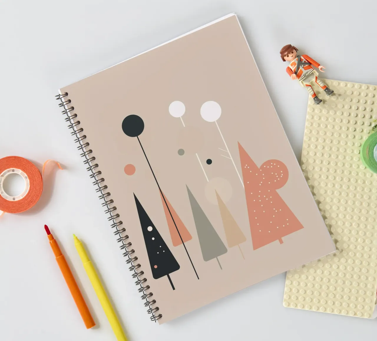 Abstract Trees spiral notebook by Hey Vincent