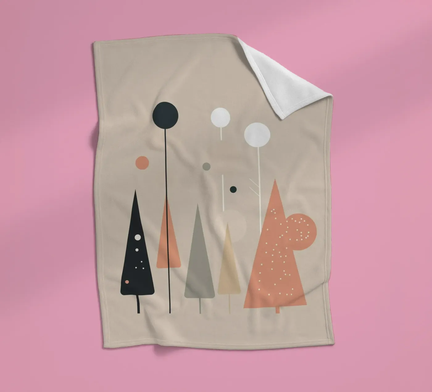 Abstract Trees fleece blanket by Hey Vincent