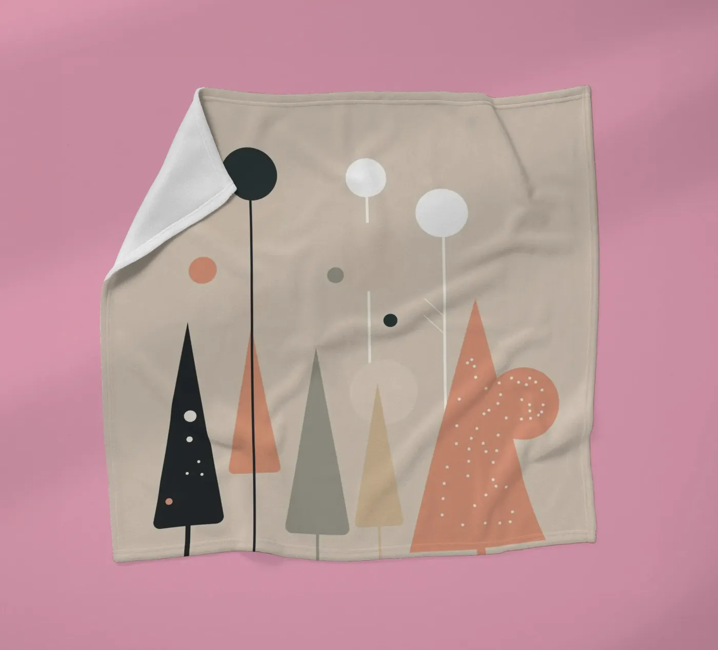 Abstract Trees fleece blanket by Hey Vincent