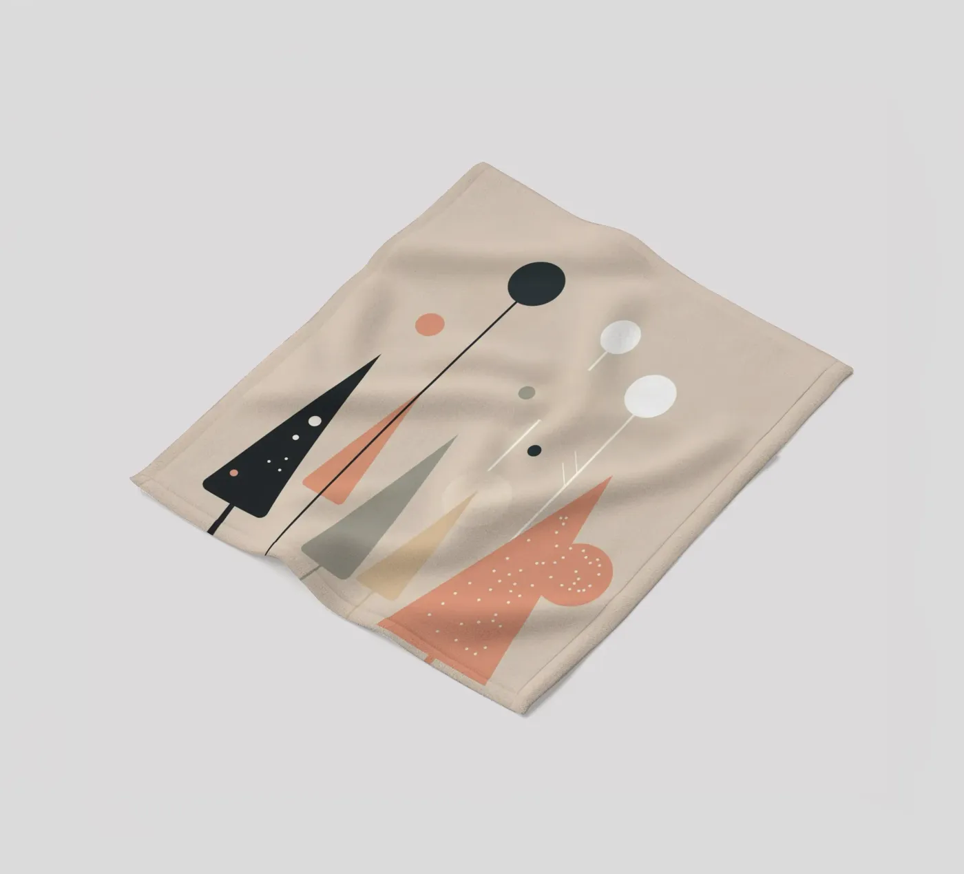 Abstract Trees fleece blanket by Hey Vincent