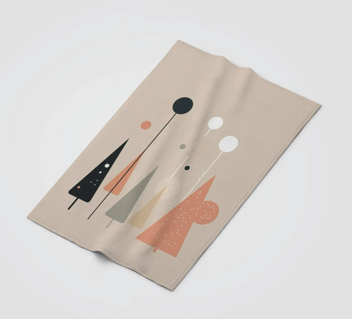 Abstract Trees fleece blanket by Hey Vincent