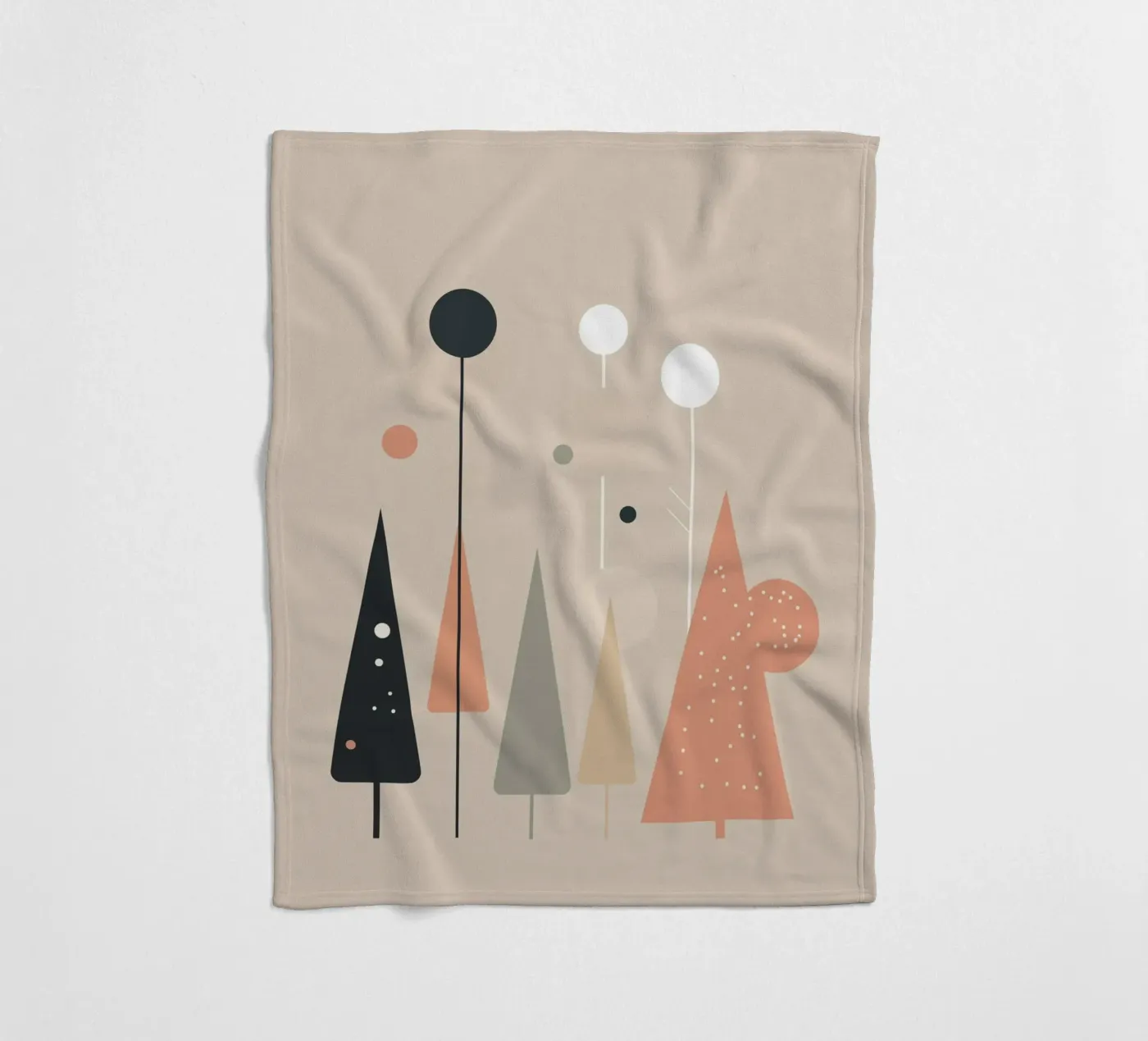 Abstract Trees fleece blanket by Hey Vincent