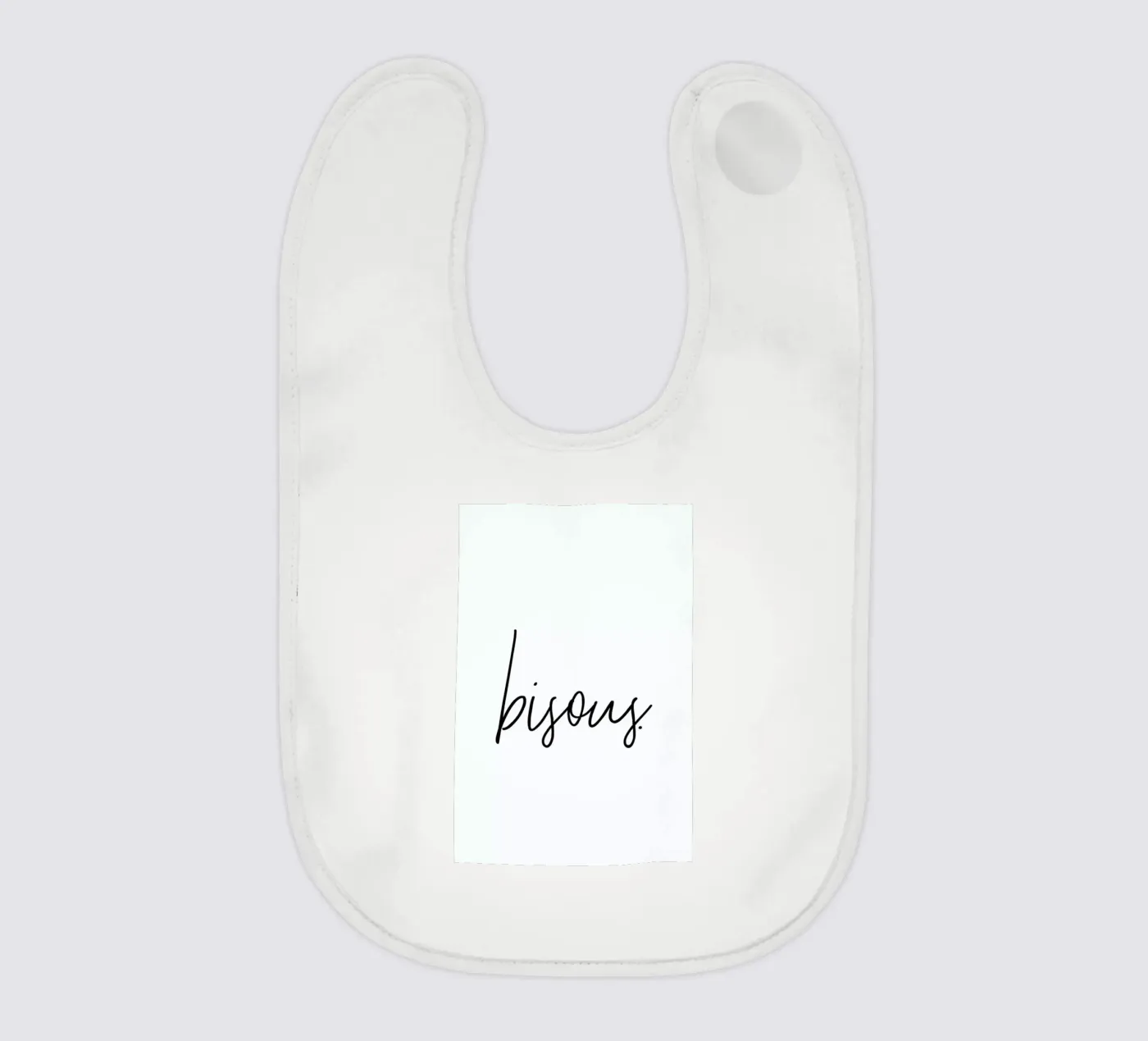 Bisous baby bib by Honeymoon Hotel