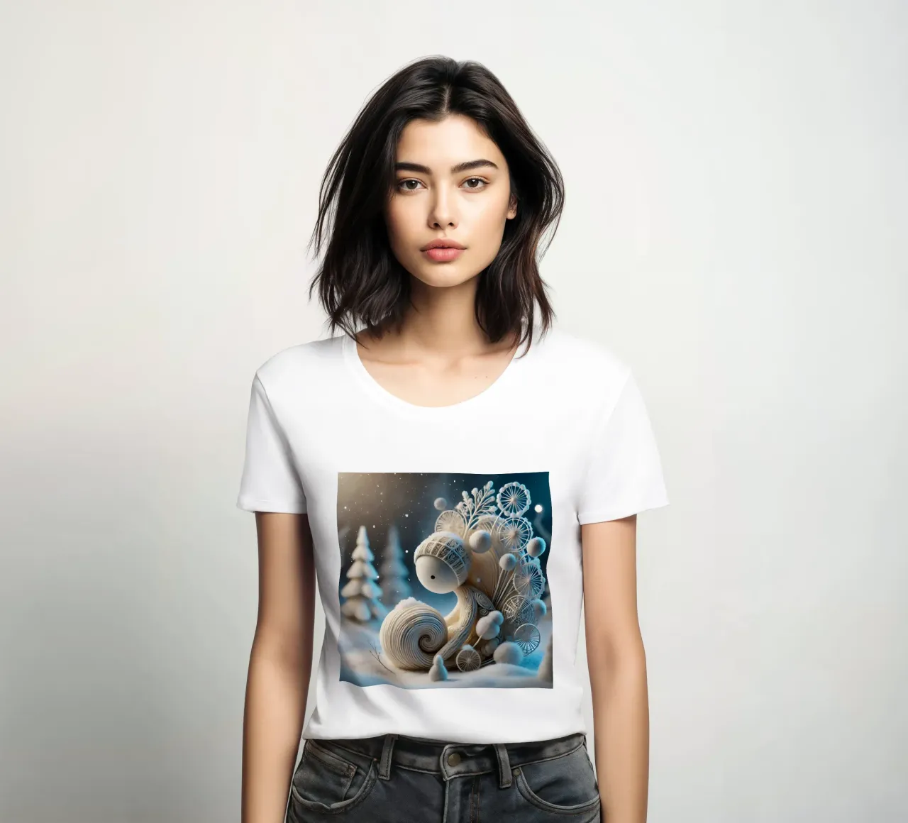 Twiglet women's fitted t-shirt by Twinkle Art Studio