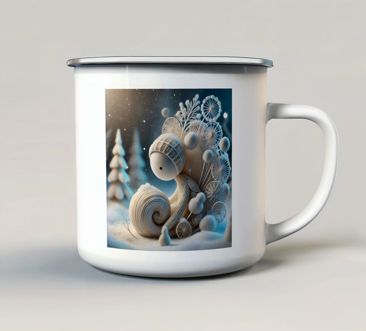 Ramoscello tazza in smalto da Twinkle Art Studio
