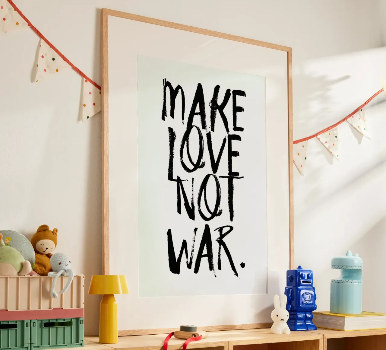 Make Love poster with plastic frame by Honeymoon Hotel