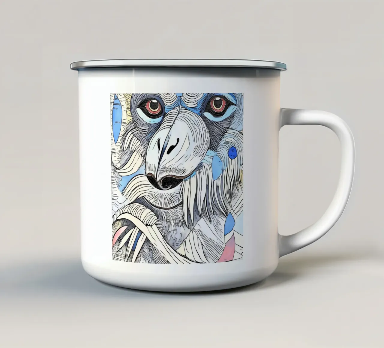 In un safari in Africa, motivo 15 tazza in smalto da ZAMART
