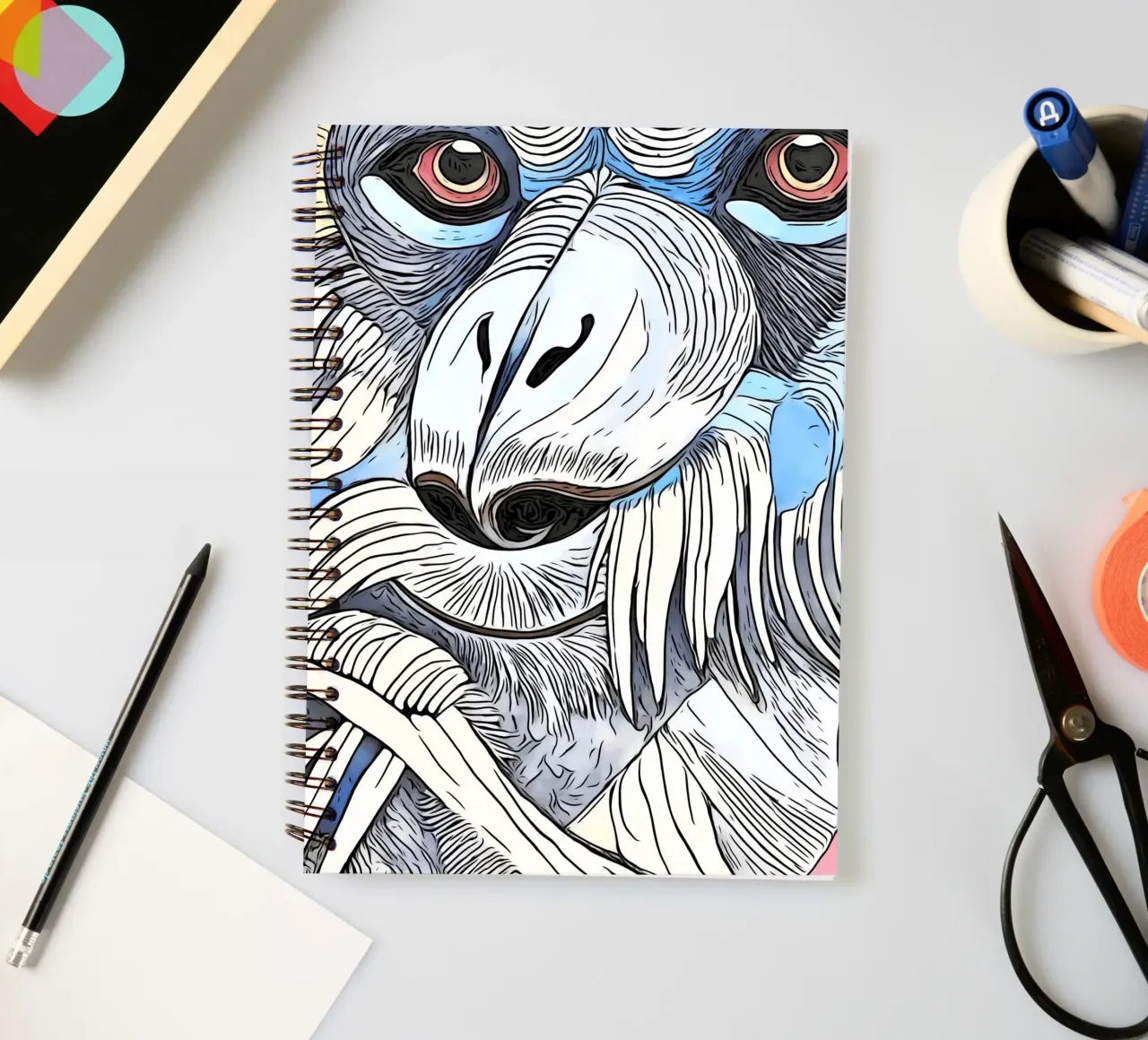 On safari in Africa, motif 15 spiral notebook by ZAMART
