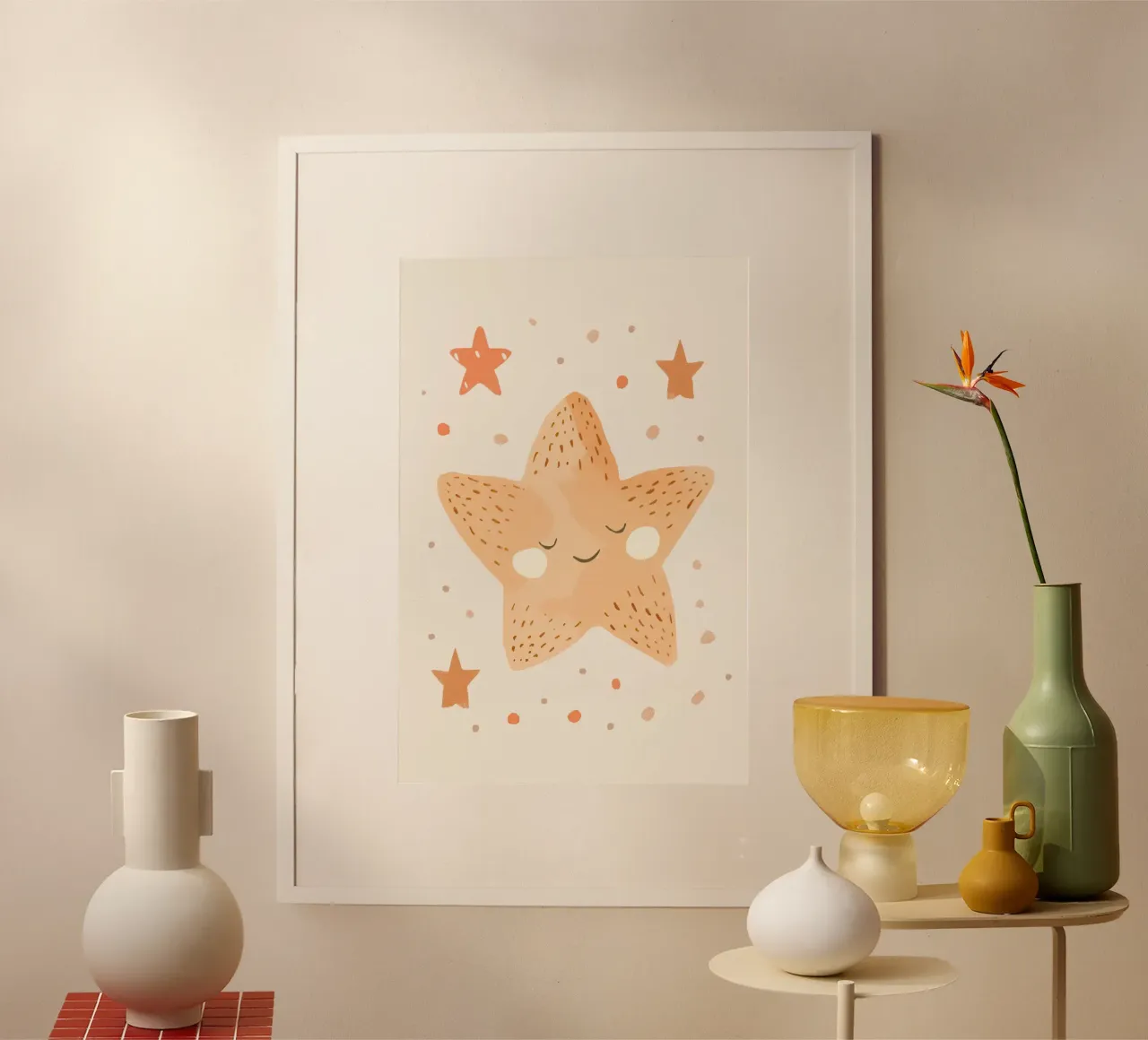 Stella celeste, decorazione per cameretta, arte murale per bambini, stampa pastello carta hahnemühle da Little Lola