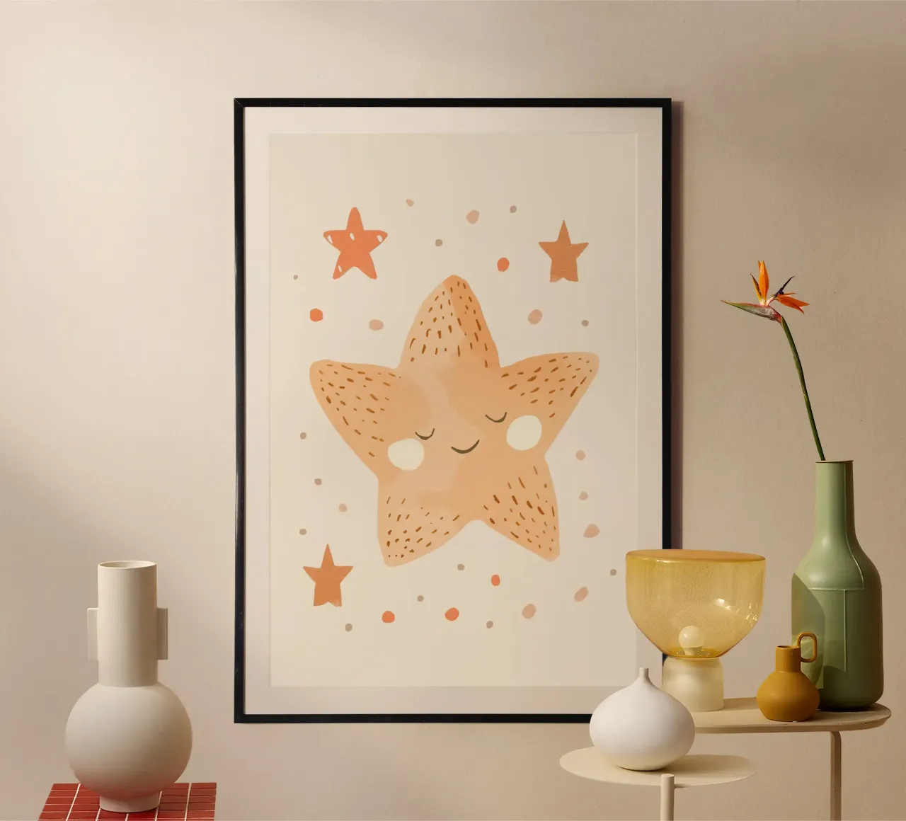 Stella celeste, decorazione per cameretta, arte murale per bambini, stampa pastello carta hahnemühle da Little Lola