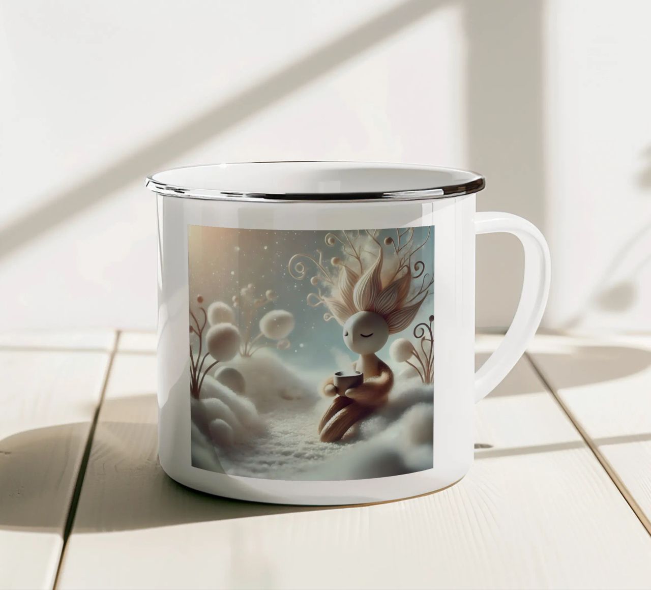 Ramoscello tazza in smalto da Twinkle Art Studio