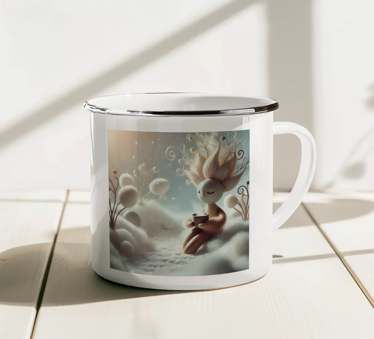 Ramoscello tazza in smalto da Twinkle Art Studio