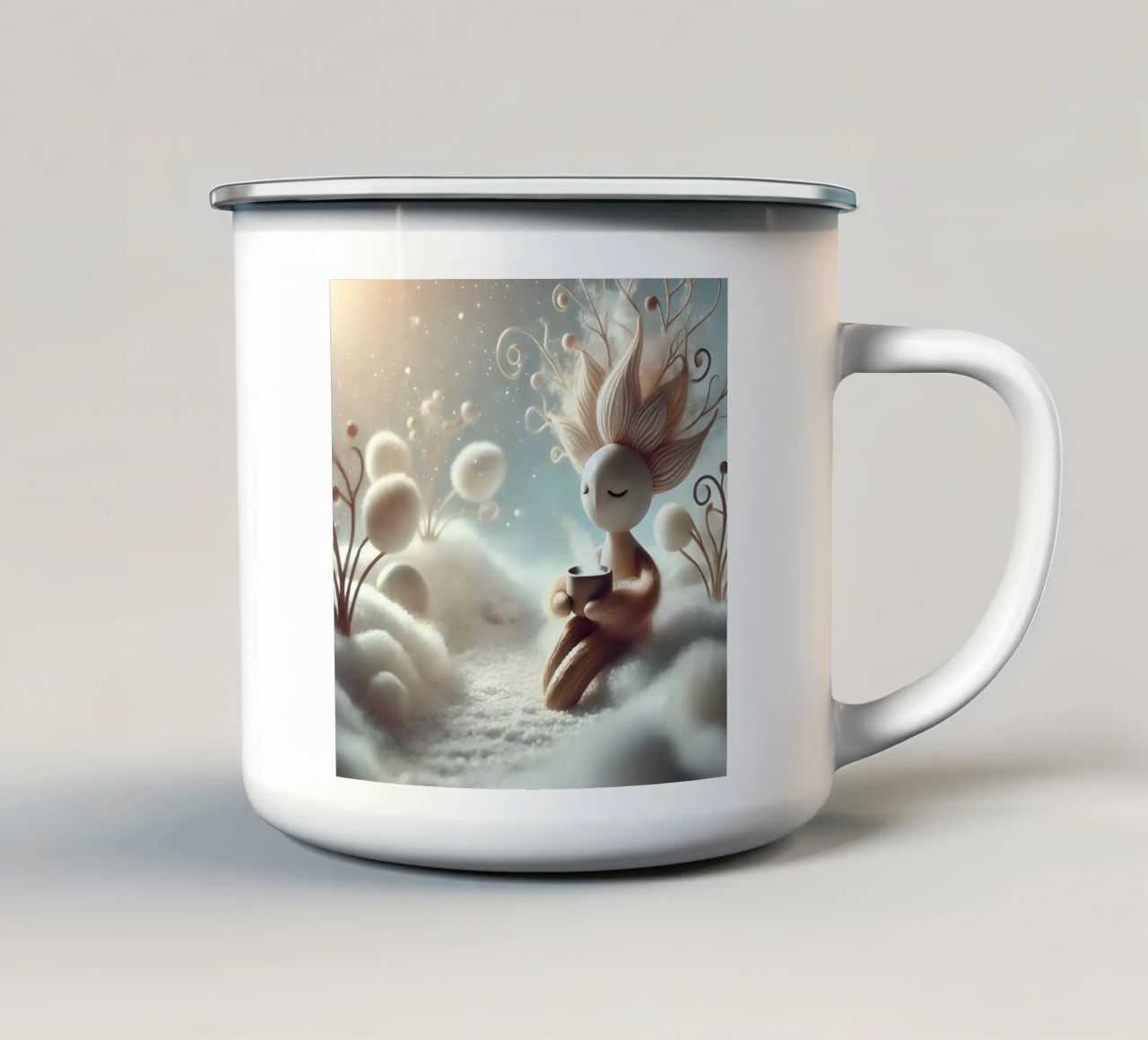 Ramoscello tazza in smalto da Twinkle Art Studio