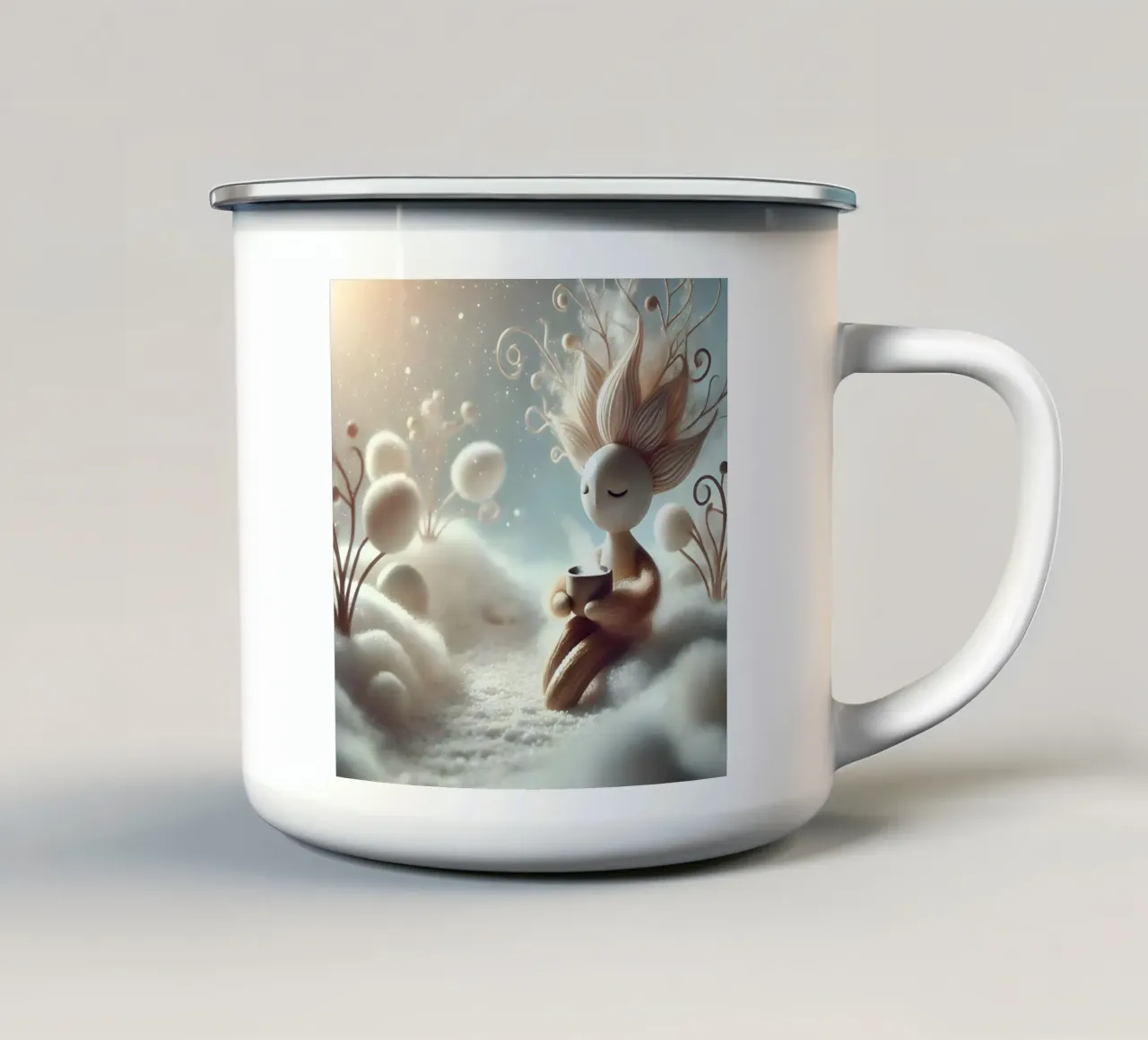 Ramoscello tazza in smalto da Twinkle Art Studio
