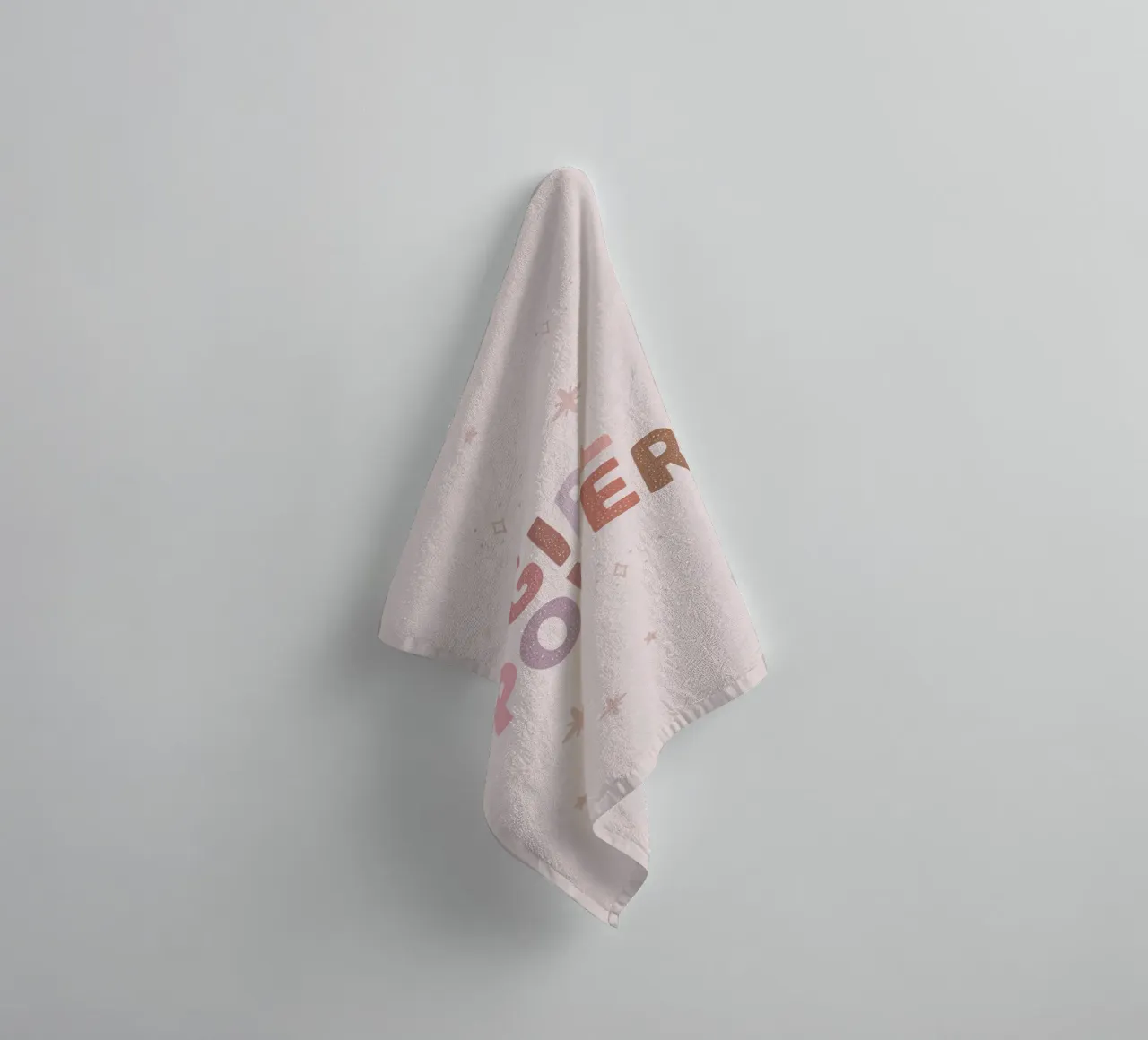 Girl Power Print, Nursery Pastel Pink Room Affirmation Decor towel by Little Lola