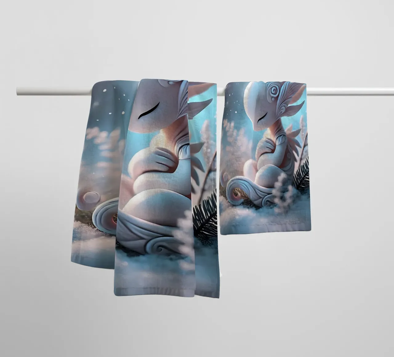 Twiglet towel by Twinkle Art Studio