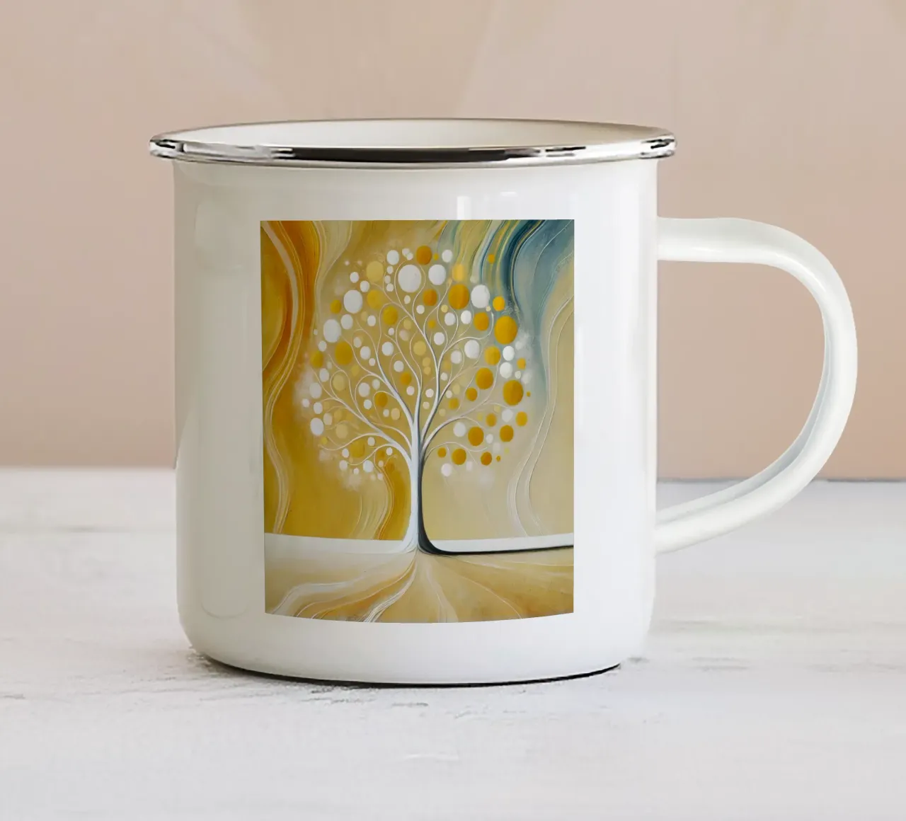 Albero - giallo tazza in smalto da spiritual