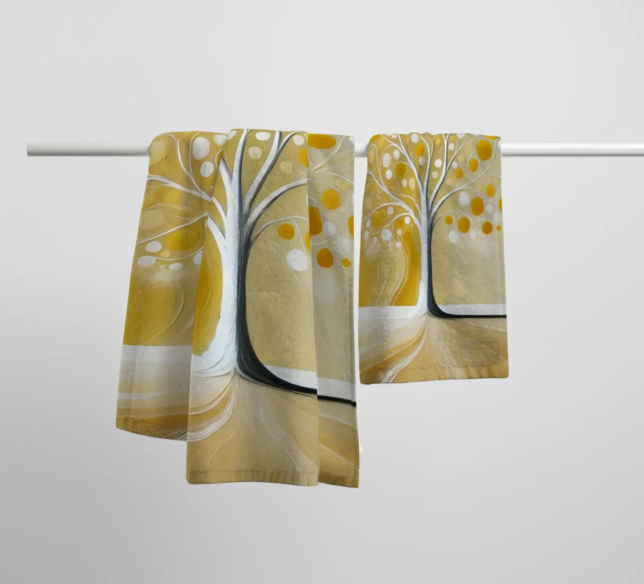 Arbre - jaune serviette de bain de spiritual