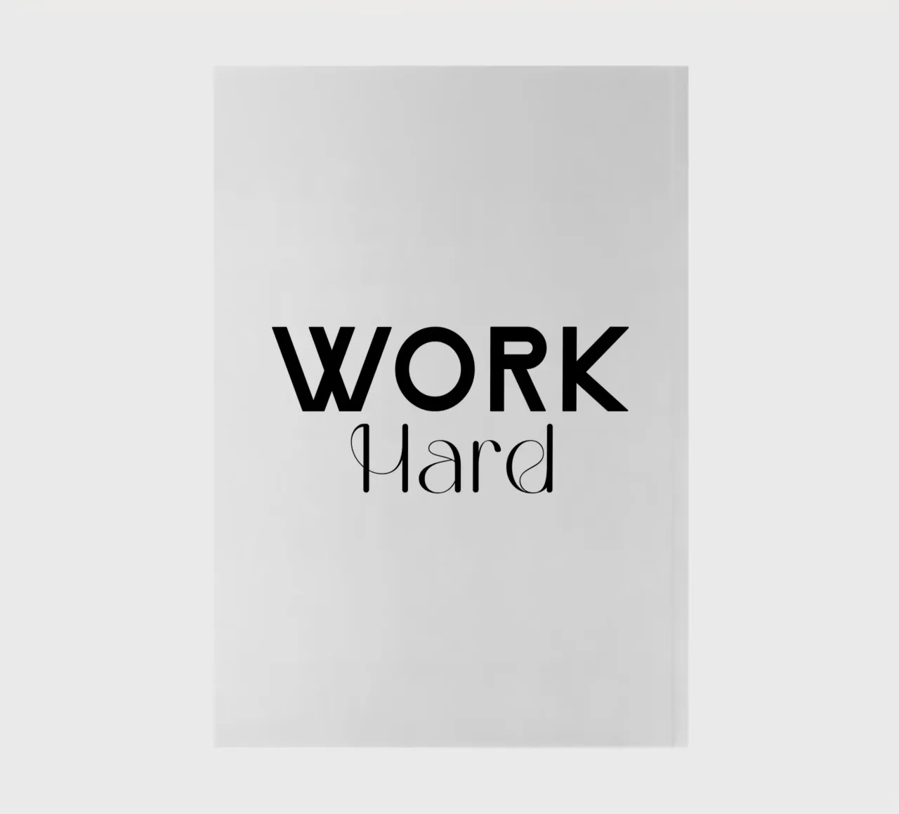 Simple Minimalist Work Hard Typography notebook by YV TYPOGRAPHY