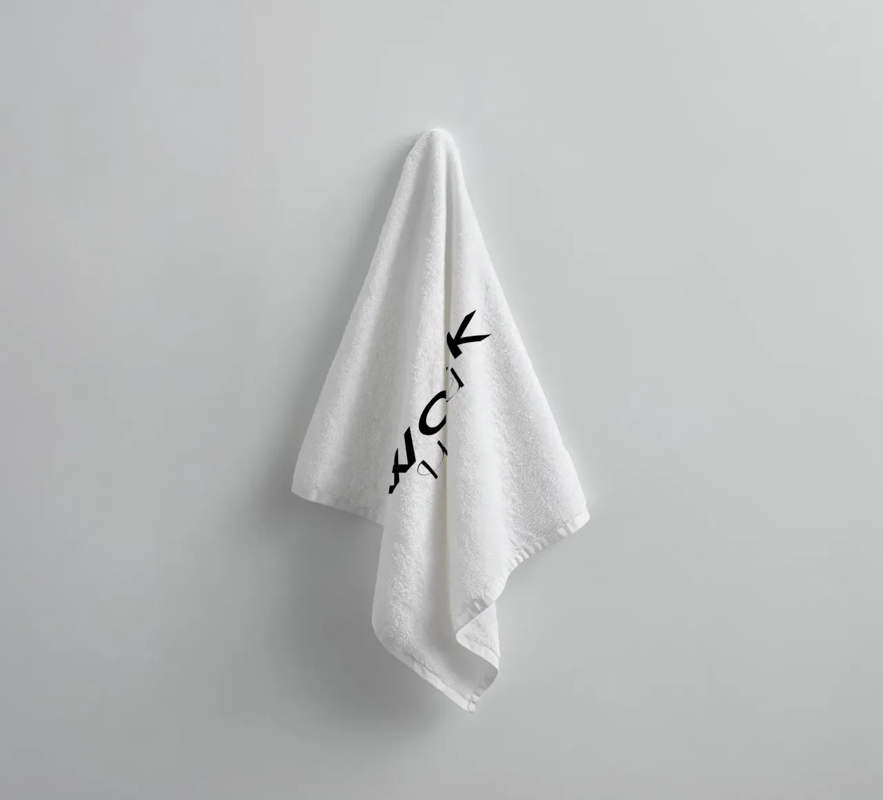 Simple Minimalist Work Hard Typography towel by YV TYPOGRAPHY