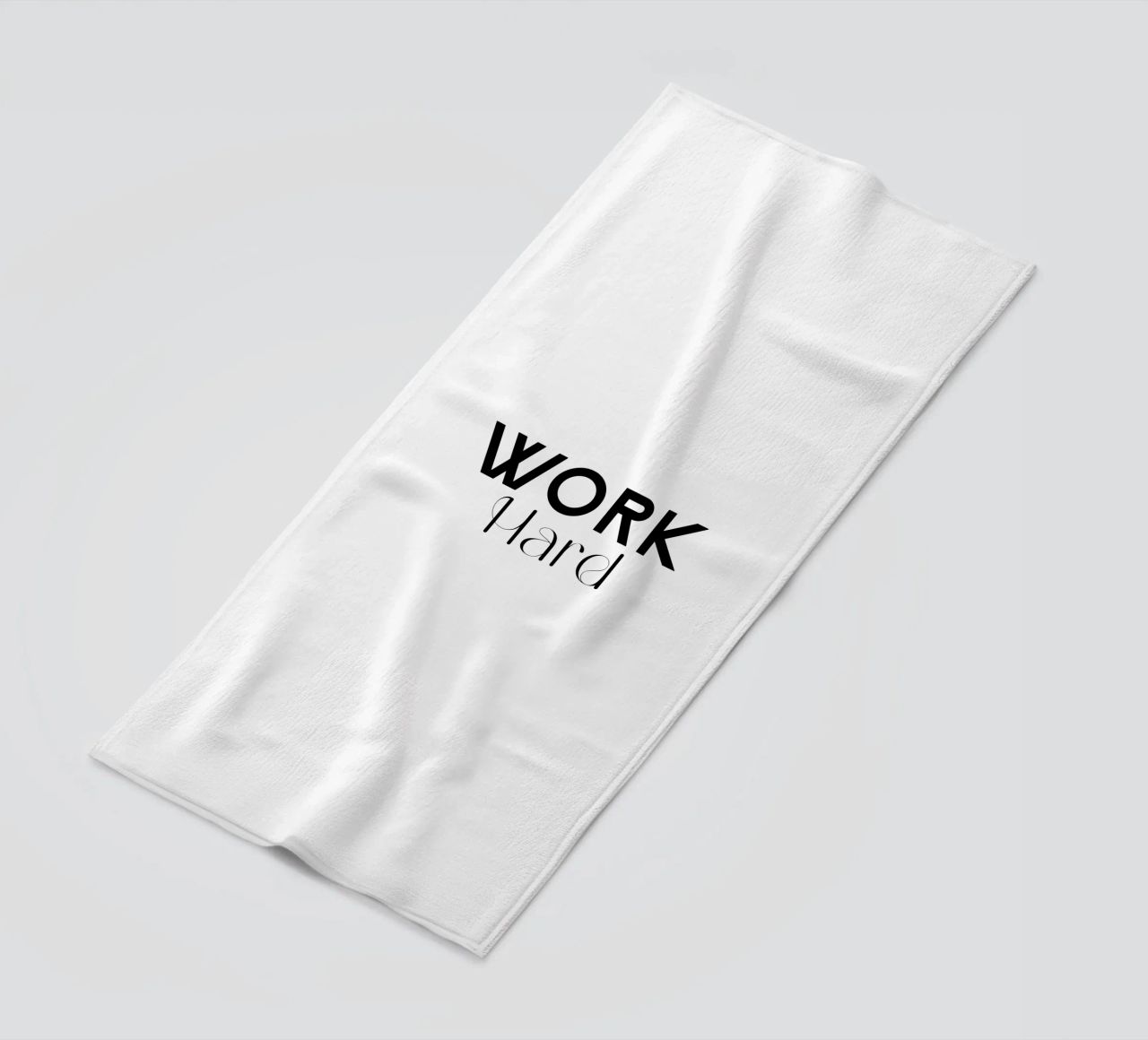 Semplice tipografia minimalista Work Hard telo mare da YV TYPOGRAPHY