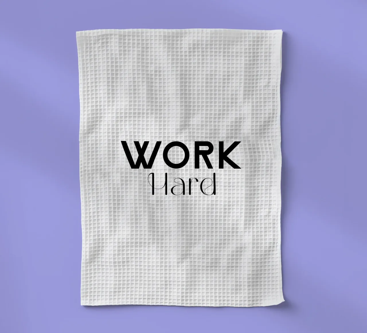Semplice tipografia minimalista Work Hard canovaccio da cucina da YV TYPOGRAPHY