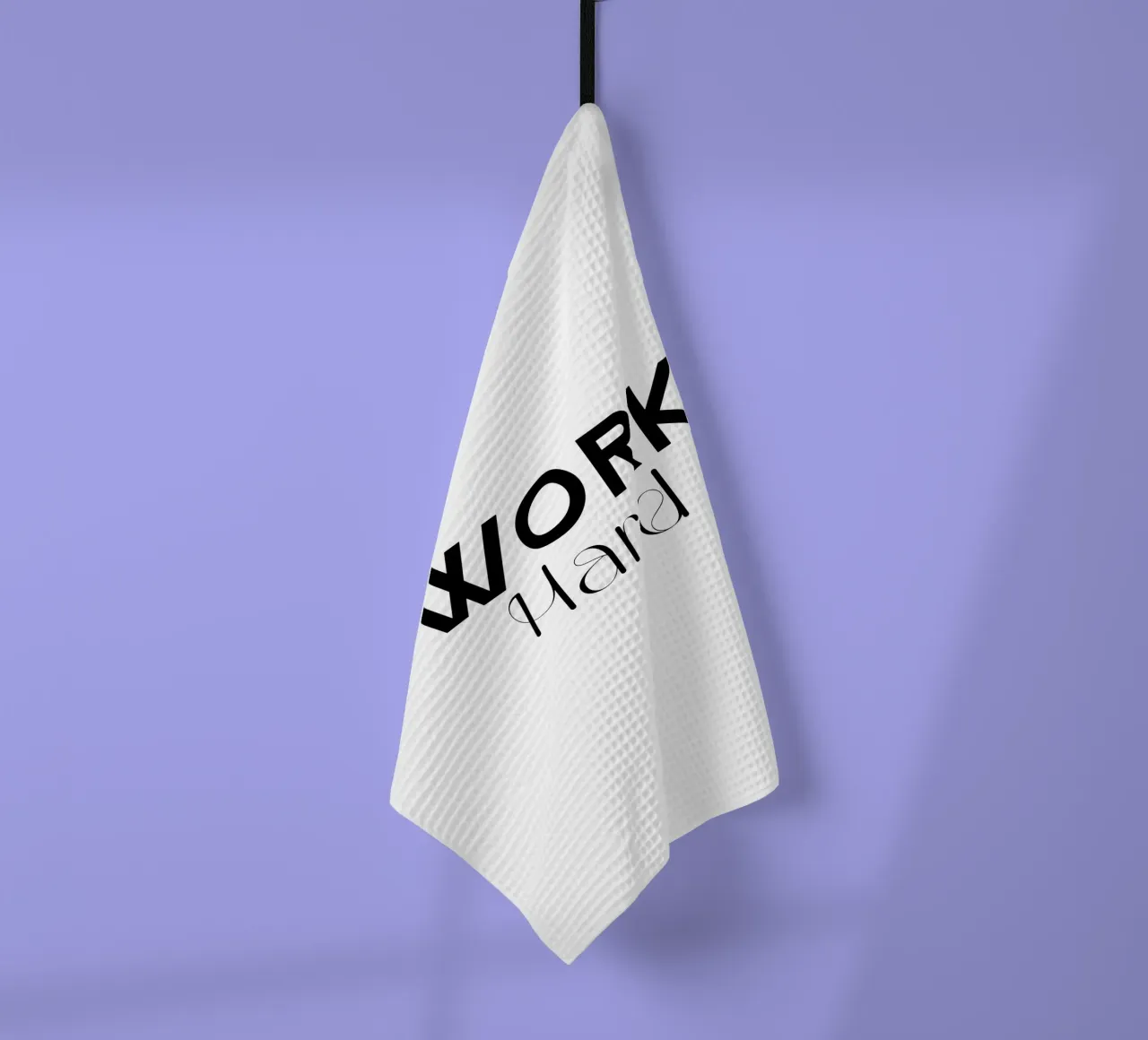 Semplice tipografia minimalista Work Hard canovaccio da cucina da YV TYPOGRAPHY
