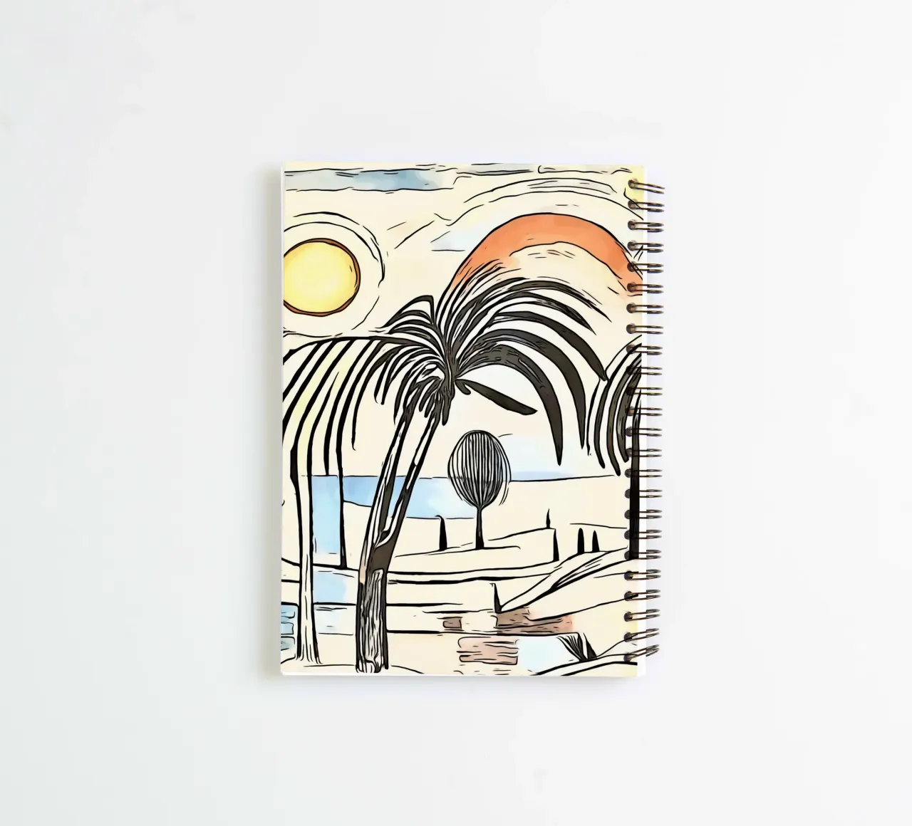 On the road in Africa, motif 3 spiral notebook by ZAMART