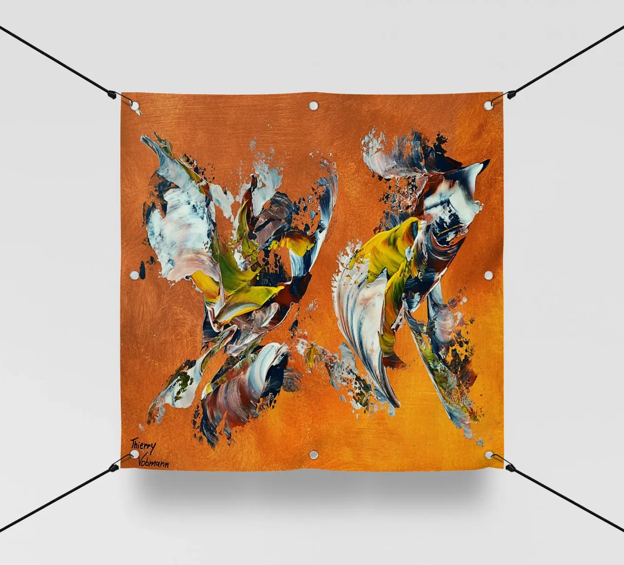 IDEAL GIFT 112 telo in pvc da Thierry Vobmann Abstract painting
